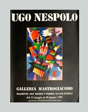 Ugo NESPOLO - "Senza titolo", 1989 - Poster 89 x 68,5 cm