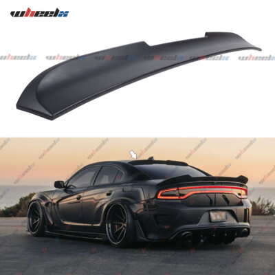 FOR 11-23 DODGE CHARGER V-STYLE MATT BLACK DUCKBILL WINDOW ROOF SPOILER WING LIP