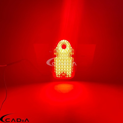 12V Motorcycle Metal Chrome Red Tombstone Brake Tail Light For Harley Cafe Racer - Picture 9 of 10