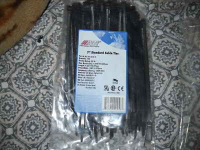  7'' Standard Cable Ties (100 Count Black)