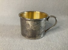 VTG Silver Plated Oneida Baby Christening Cup Gift 2.5  Dia x 2  Tall