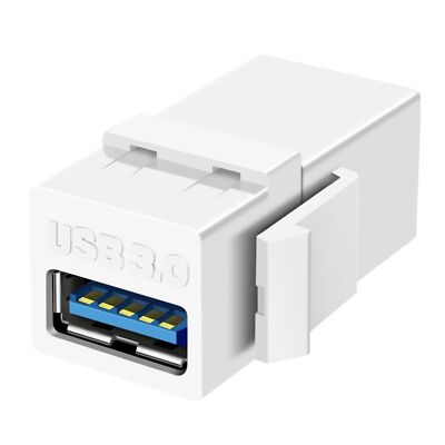 USB 3.0 Keystone Jack Insert - Snap in USB Keystone Female to Female Adapter