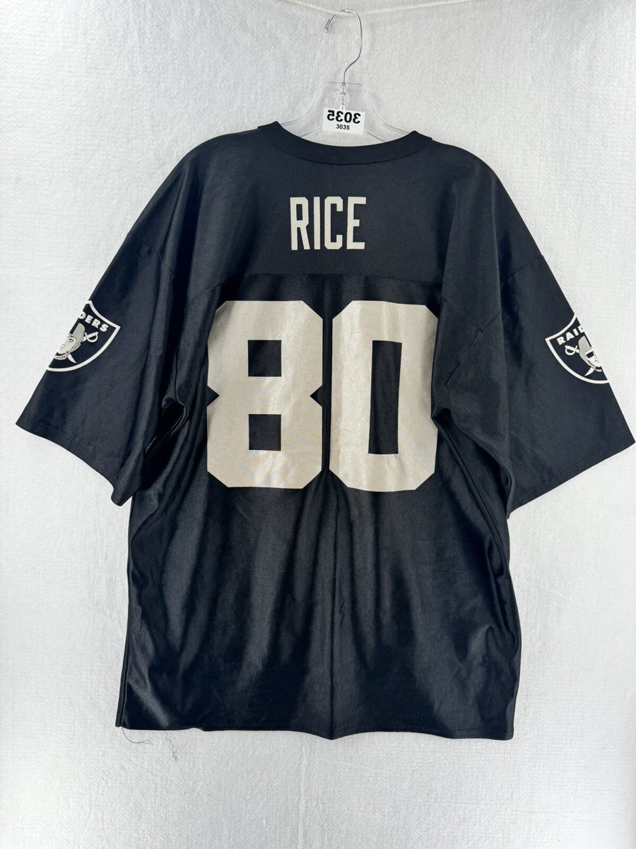 Oakland/LV Raiders #80 Jerry Rice Sz Large NFL Black shiny