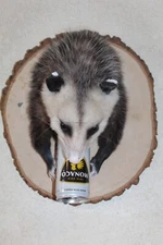 New Beer Drinking Opossum Hang Mount Taxidermy Antler Novelty Whitetail Deer Fur