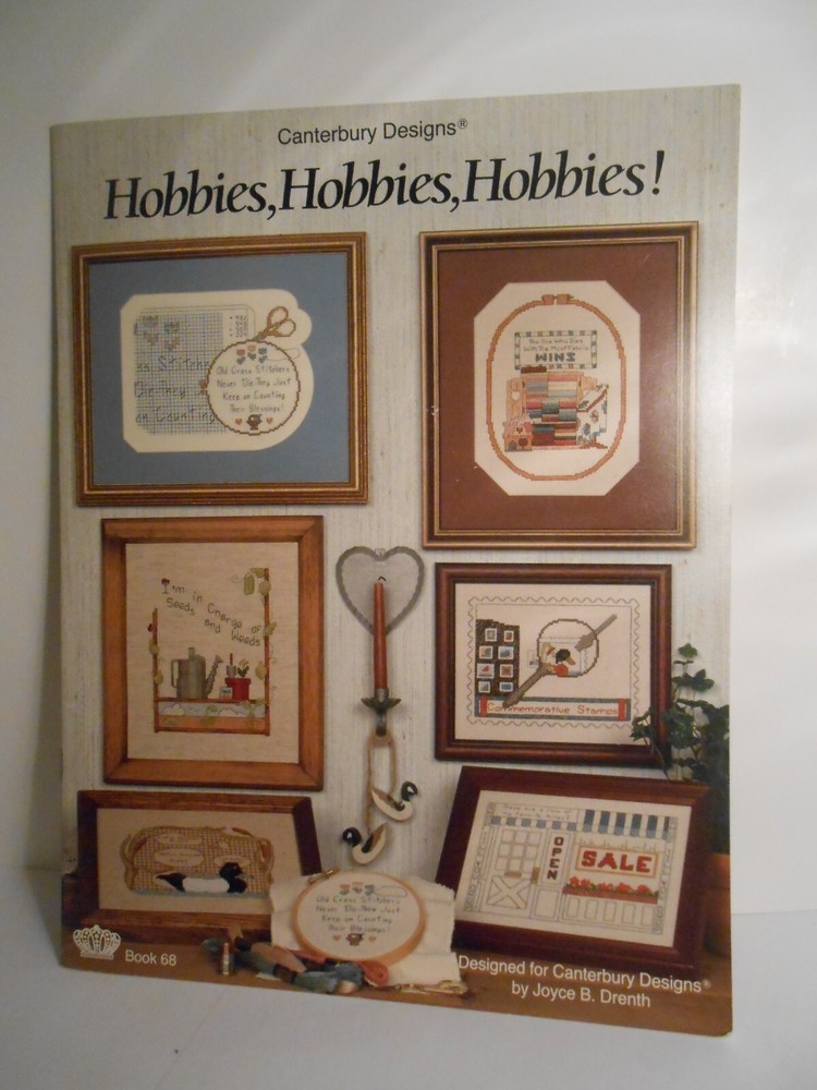 Canturbury Designs Hobbies, Hobbies, Hobbies! Cross Stitch Pattern Book #68