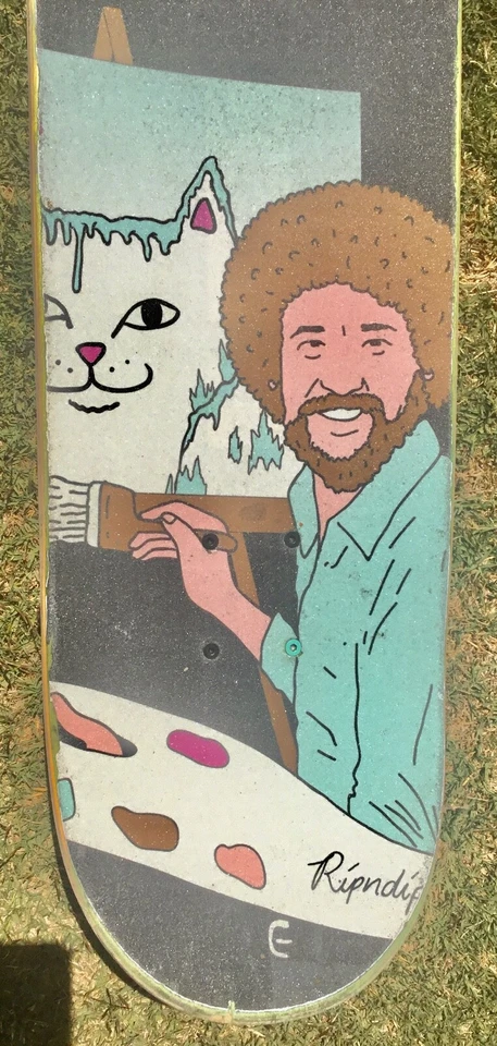 Bob Ross 握把带滑板带 Spitfire 经典车轮和雷霆卡车! — 第 2/4 张图片