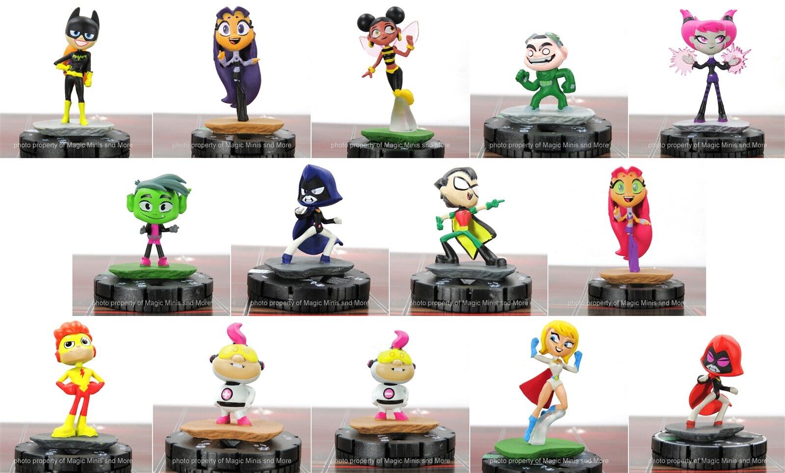 Batman Team-Up TEEN TITANS GO! HeroClix SET Raven Beast Boy Power Bat Girl  Jinx