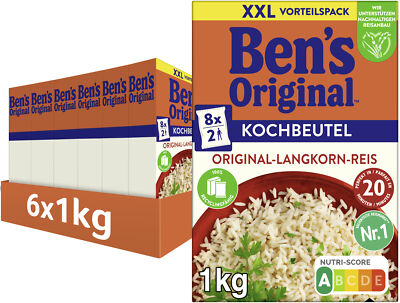 BEN'S ORIGINAL  Original-Langkorn-Reis 20-Minuten im Kochbeutel 6x1kg