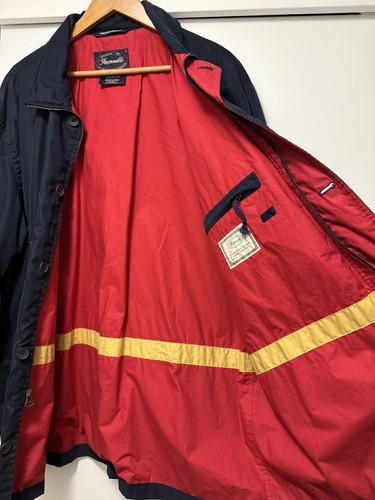 Faconnable Men’s Medium Navy Jacket With Red Lining Water Repellant Fabric - Picture 7 of 18