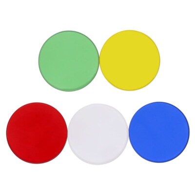 Microscope Filter Optical Glass Diameter 45mm Green Blue Yellow White Red