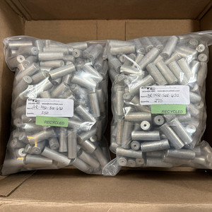 525 Pcs Aluminum Spacer, F/F, 6-32 Thread, 1 5/8”L, 1/2” Outside Dia. *USED*