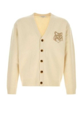 Maison Kitsune Fox Head Intarsia Merino Cardigan 25FW 151059750