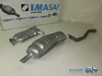 Imasaf Auspuff Mitteltopf+Endtopf für BMW 5Er E34+Touring 520I 24V O. Kat 91-97