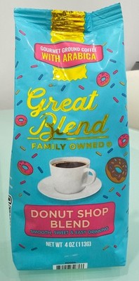 Great Blend Donut Shop Blend Ground Coffee 4oz Made in Brazil