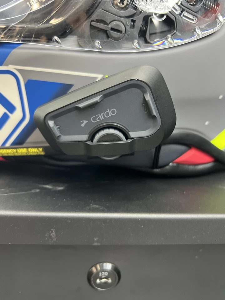 Shoei RF-1400 Large Motorcycle Helmet Visor with Clear Pinlock With Cardo - Image 4 of 4