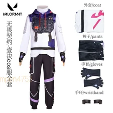 Anime Valorant Iso Cosplay Costumes Suits Halloween Uniform Set Men's Clothing