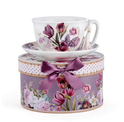 Bone China Tea/Coffee Cup and Saucer in Gift Fine Bone China Coffee Cup with ...