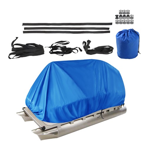 21-24Ft Waterproof Heavy Duty Pontoon Boat Cover Outdoor UV Rain Dust Protection - Zdjęcie 3 z 13