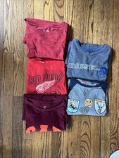 Lot of 5 Boys Long Sleeve Shirts Size 12/14 XL EUC Mixed Brands