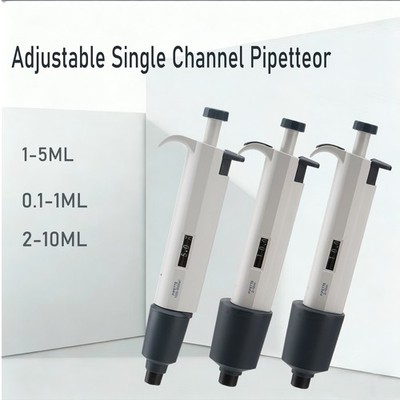 0.1-1ml 1-5ml 2-10ml Micropipette Adjustable Lab Pipette Single Channel Pipettor
