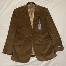 Meeting ST Men s Corduroy Sport-coat Blazer Cotton Tan size 40R New 100 MSRP