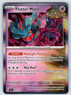 Flutter Mane 078/162 Rare Temporal Forces Pokemon Holo Near Mint