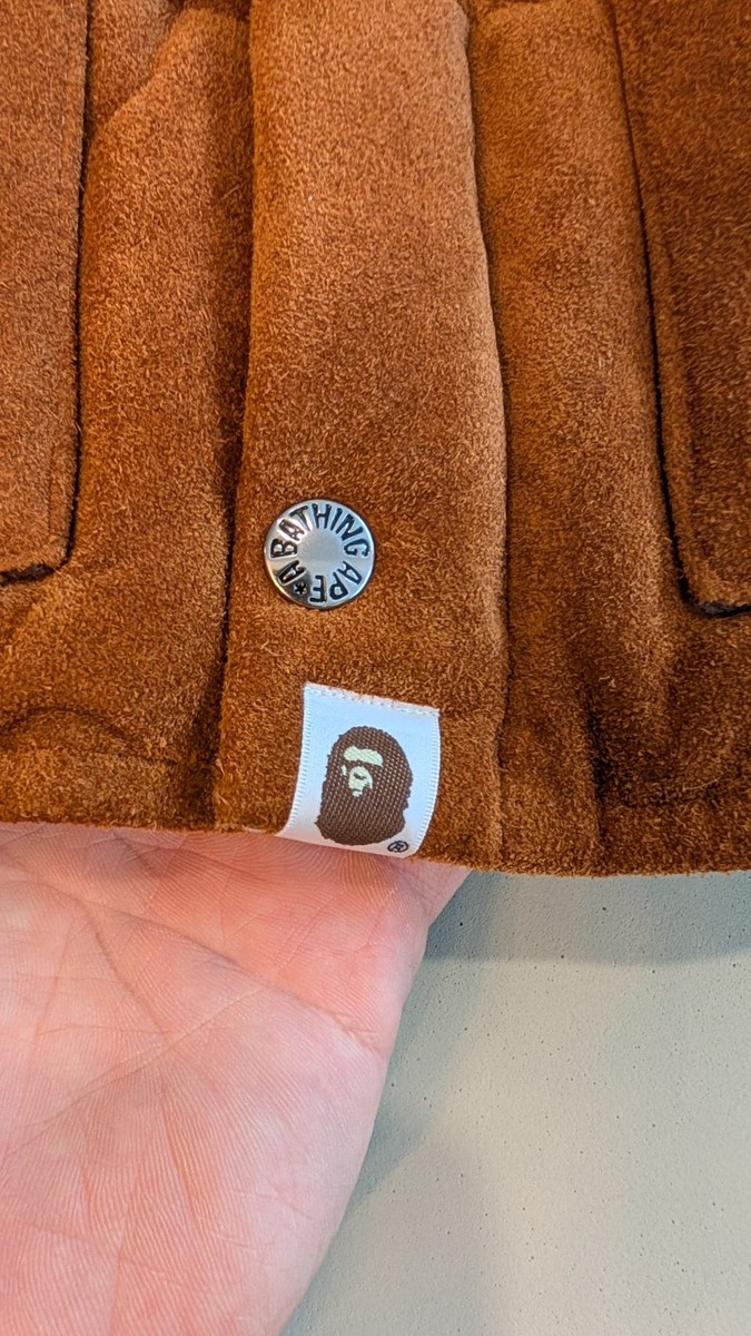 RARE Bape Suede Down Jacket | eBay