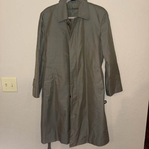 Daks, Vintage Daks London Trench Coat Removable Lining Jacket Size Large Olive Green