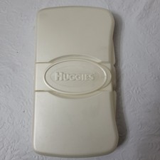 HUGGIES Vintage EMPTY White Baby Wipes Travel Case Diaper Bag Container 8"x4.5"