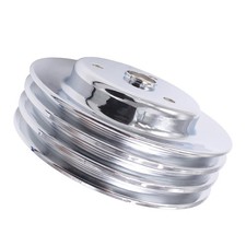 Polished Crankshaft Pulley Triplegroove Lwp Chevy Sbc 302 305 327 350 400