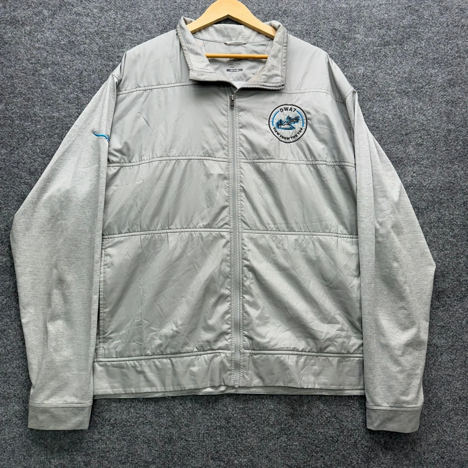 Cutter&Buck Jacket Men's Size XXL Gray Quilted Lightweight Full Zip Logo Coat