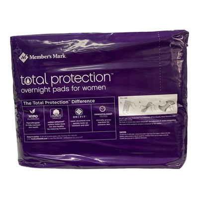 Member's Mark Total Protection Overnight Pad for Women (120 ct.)