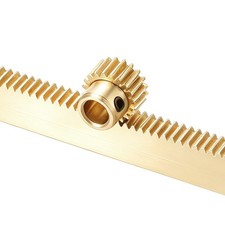 Brass Spur Gear and Gear Rack 0.5M 10x5x300mm Rack with Spur Gear 20T 5mm Bore