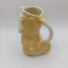 Yellow 1940s American Bisque Pottery Co. Bird Creamer Pitcher With Gold Trim  — photo 9