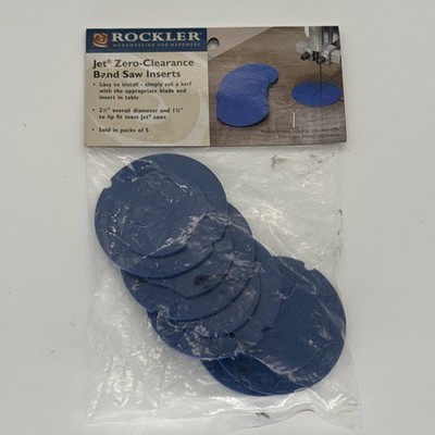 Rocker Jet Zero-Clearance Band Saw Inserts For Jet Band Saw (Pack Of 5) Unopened