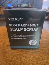 Voeruy Rosemary & Mint Scalp Exfoliator, Scalp Exfoliator Scrub for Build Up,