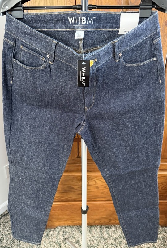 NWT WHBM Classic skinny Size 14 Glitter Denim