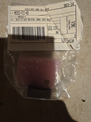 35 Amp 200 Volt Bridge Rectifier - Metal Case - 35A 200V - 1-1/8 Square w/ Hole