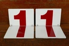 Vintage 1950's 60's Gas Service Station Metal Sign Price Flip Numbers 1 & 2