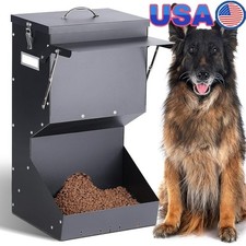 Automatic Dog Feeder Large Capacity Gravity Food Dispenser Metal Indoor Outdoor