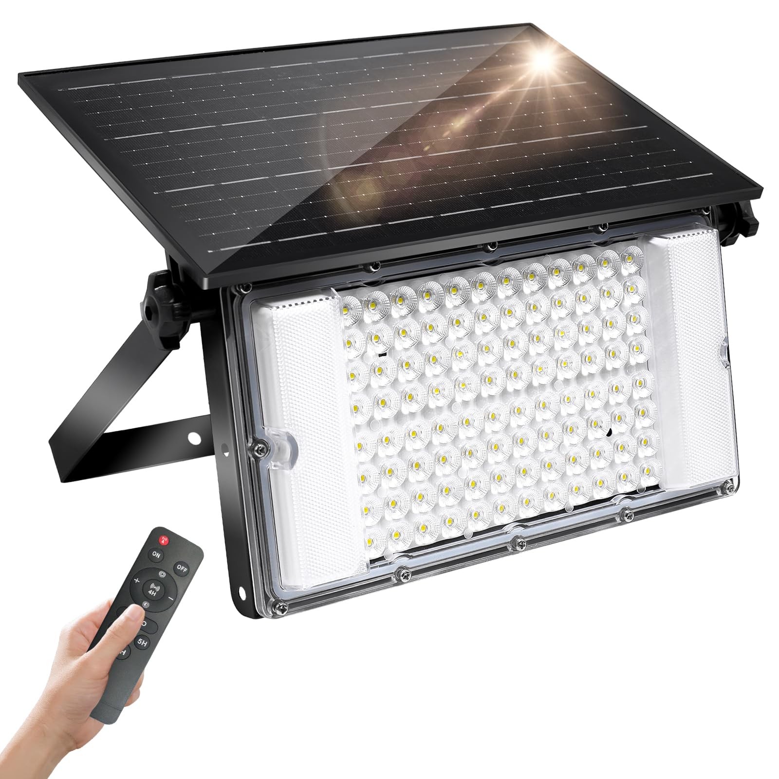 Faro Led Esterno 100W CREATESTAR Solare con Sensore Movimento IP65