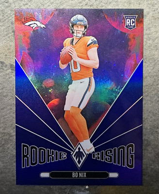 Panini 2024 Phoenix Bo Nix Rookie Rising Blue /50 RC #RR-BNX    JERSEY ###