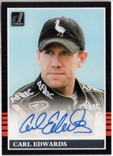 2018 Panini Donruss NASCAR Retro Signatures 1985 Carl Edwards Card #RS-CE