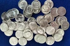 1961-D Roosevelt Dimes 90% Silver BU Full Roll of 50 Pieces