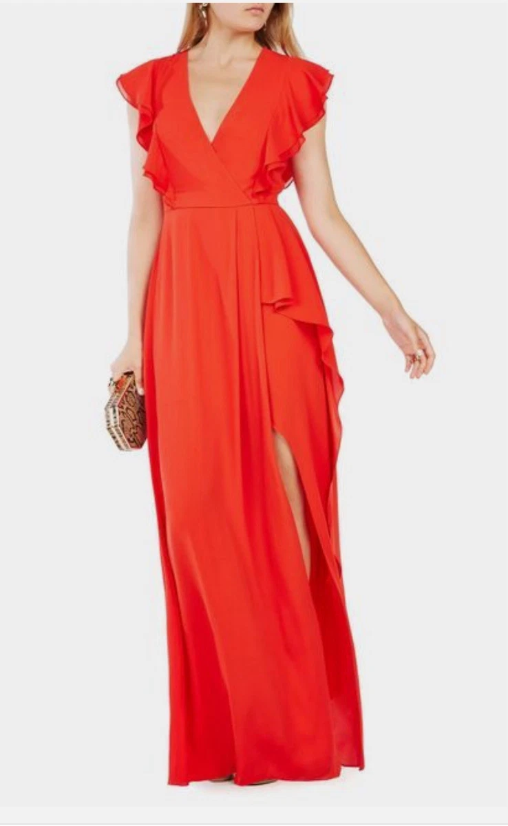 sachin and babi light blue dress BCBGMAXAZRIA PINK Women's Crossover Halter Maxi Dress, US 4 main image 0