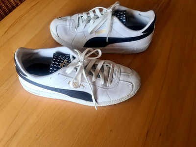 Puma Sneaker Schuhe 37 Jungen  Blau/Weiß/Gold SOFT FOAM