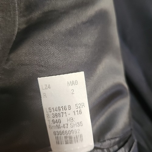 Ralph Lauren Etiqueta Verde DK Gris 2 Piezas Traje Blazer Chaqueta 52R Pantalones 42W Rayas - Imagen 11 de 13