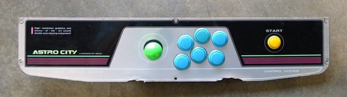 USED 1 player control panel for Sega City arcade game cabinets Astro Blast Net