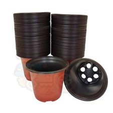 Plastic Plant Pots Nursery Seed Starting Succulent Seedling Transplanting 100Pcs