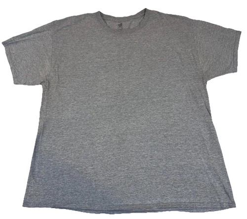Hanes Premium Shirt Mens XL Gray Tagless Cotton Poly Crewneck Basic Tee
